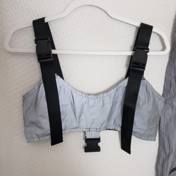 Jaded London Womens‎ Gorpcore Rave Silver Outfit Pants & Top. Size L - Picture 9 of 16